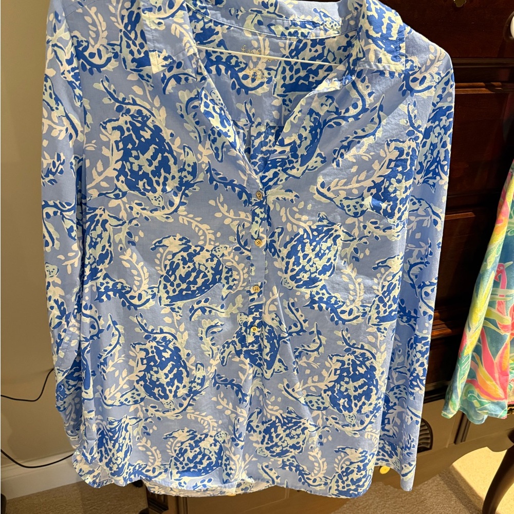 Lilly Pulitzer Blue and White Tunic